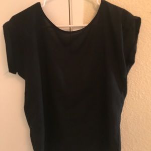 Cute Black Top with Zipper on the back